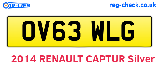 OV63WLG are the vehicle registration plates.