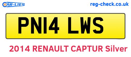 PN14LWS are the vehicle registration plates.