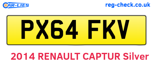 PX64FKV are the vehicle registration plates.