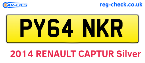PY64NKR are the vehicle registration plates.