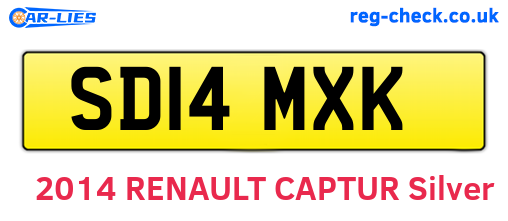 SD14MXK are the vehicle registration plates.
