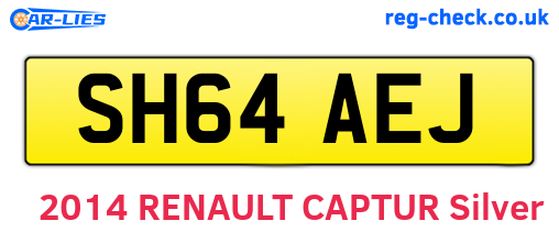 SH64AEJ are the vehicle registration plates.
