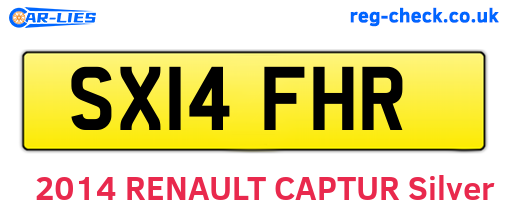 SX14FHR are the vehicle registration plates.