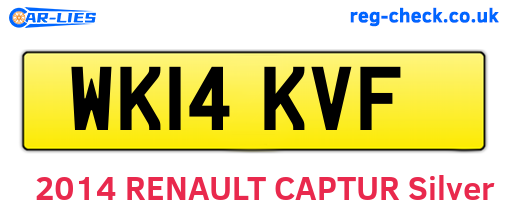 WK14KVF are the vehicle registration plates.