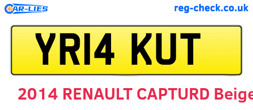 YR14KUT are the vehicle registration plates.