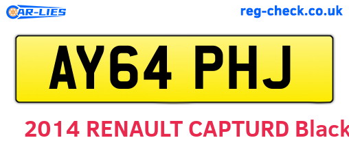 AY64PHJ are the vehicle registration plates.