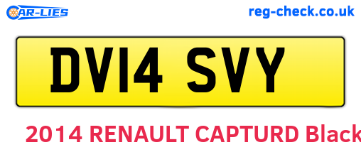 DV14SVY are the vehicle registration plates.