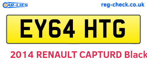 EY64HTG are the vehicle registration plates.