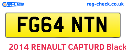 FG64NTN are the vehicle registration plates.
