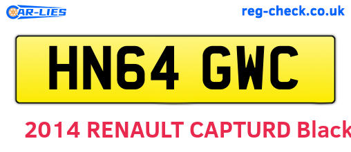 HN64GWC are the vehicle registration plates.