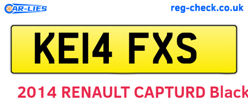 KE14FXS are the vehicle registration plates.
