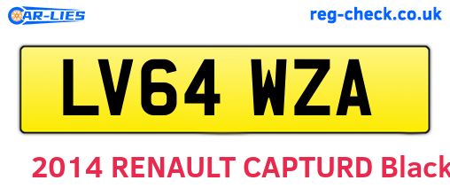 LV64WZA are the vehicle registration plates.