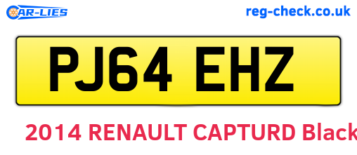 PJ64EHZ are the vehicle registration plates.