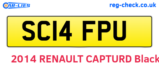 SC14FPU are the vehicle registration plates.