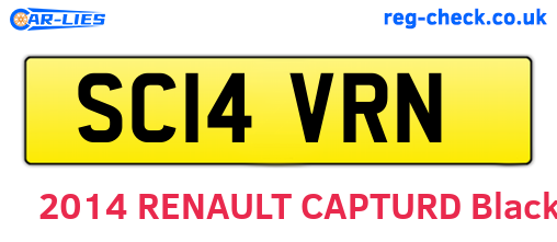 SC14VRN are the vehicle registration plates.