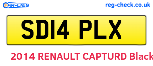 SD14PLX are the vehicle registration plates.