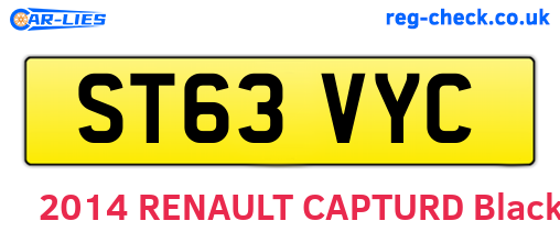 ST63VYC are the vehicle registration plates.