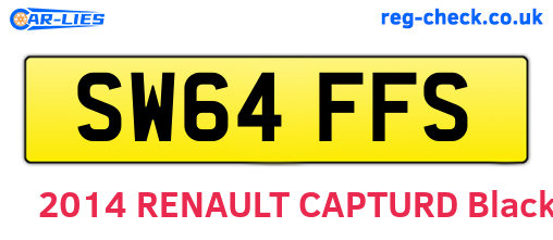 SW64FFS are the vehicle registration plates.