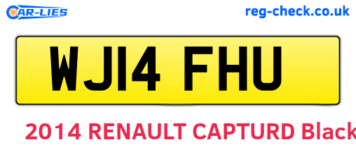 WJ14FHU are the vehicle registration plates.