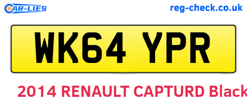 WK64YPR are the vehicle registration plates.
