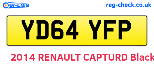 YD64YFP are the vehicle registration plates.