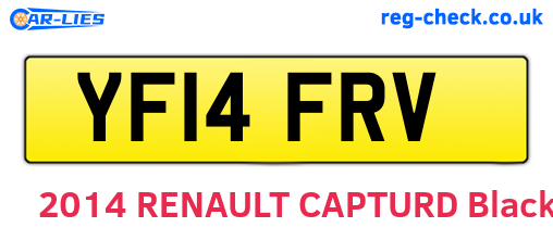 YF14FRV are the vehicle registration plates.