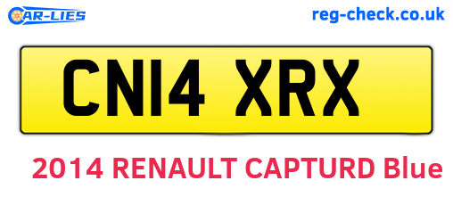 CN14XRX are the vehicle registration plates.