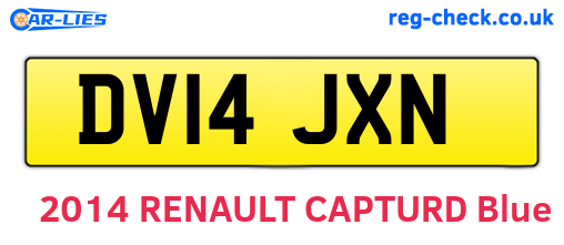 DV14JXN are the vehicle registration plates.