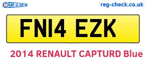 FN14EZK are the vehicle registration plates.