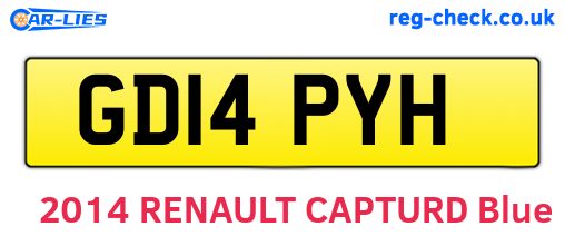 GD14PYH are the vehicle registration plates.
