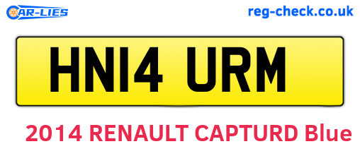 HN14URM are the vehicle registration plates.