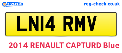 LN14RMV are the vehicle registration plates.