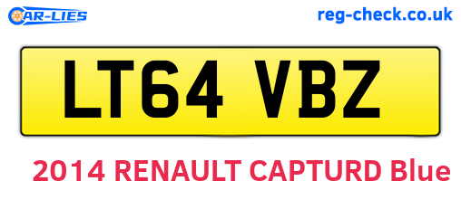 LT64VBZ are the vehicle registration plates.