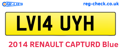 LV14UYH are the vehicle registration plates.