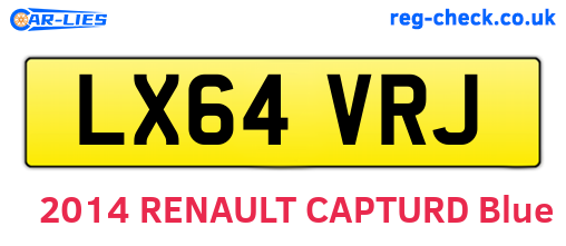 LX64VRJ are the vehicle registration plates.