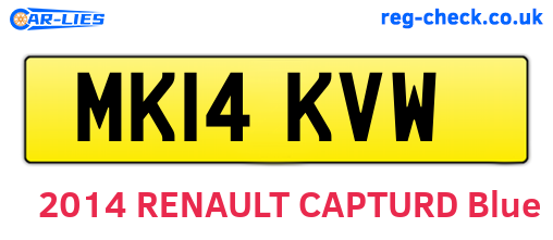 MK14KVW are the vehicle registration plates.