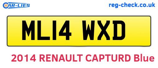 ML14WXD are the vehicle registration plates.