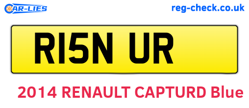 R15NUR are the vehicle registration plates.