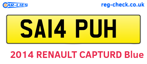 SA14PUH are the vehicle registration plates.