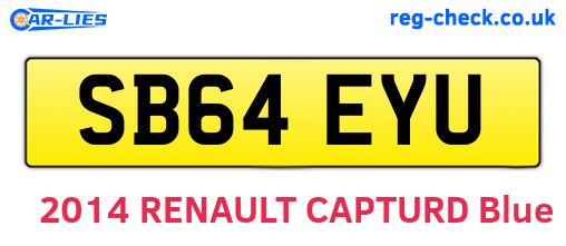 SB64EYU are the vehicle registration plates.