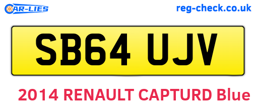 SB64UJV are the vehicle registration plates.