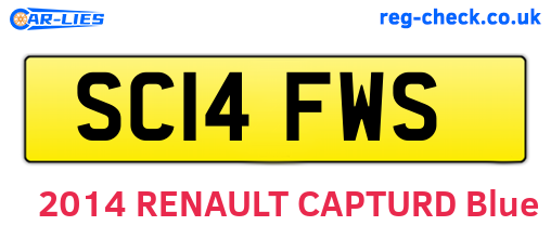SC14FWS are the vehicle registration plates.