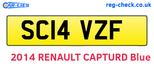 SC14VZF are the vehicle registration plates.