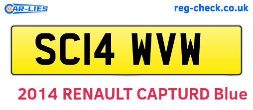 SC14WVW are the vehicle registration plates.