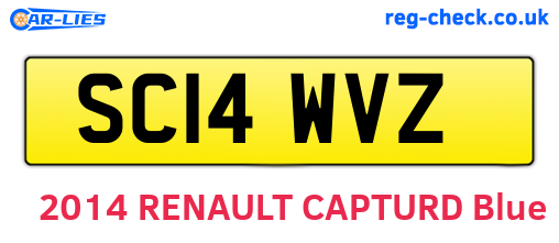 SC14WVZ are the vehicle registration plates.