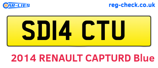 SD14CTU are the vehicle registration plates.