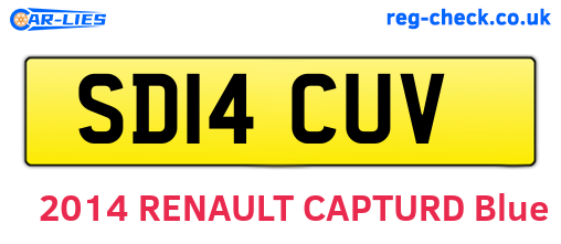 SD14CUV are the vehicle registration plates.