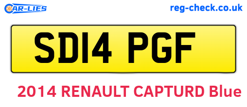 SD14PGF are the vehicle registration plates.