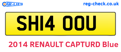 SH14OOU are the vehicle registration plates.