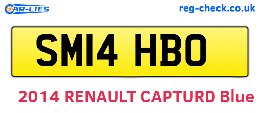 SM14HBO are the vehicle registration plates.